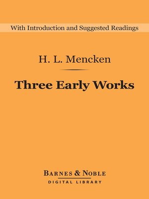 cover image of Three Early Works